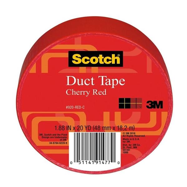 Scotch Colored Duct Tape 1 7/8 in x 20 Yd Red Ea