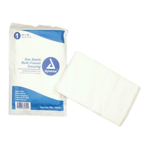 Fluff Filled Multi-Trauma Dressing 10x30" Sterile Adhesive