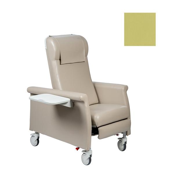 Elite CareCliner Clinical Recliner Vinyl 350lb Capacity Celery Ea