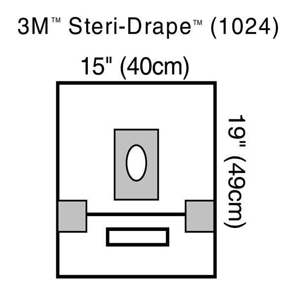 Steri-Drape 15x19" Sterile Surgical Drape Fenestrated