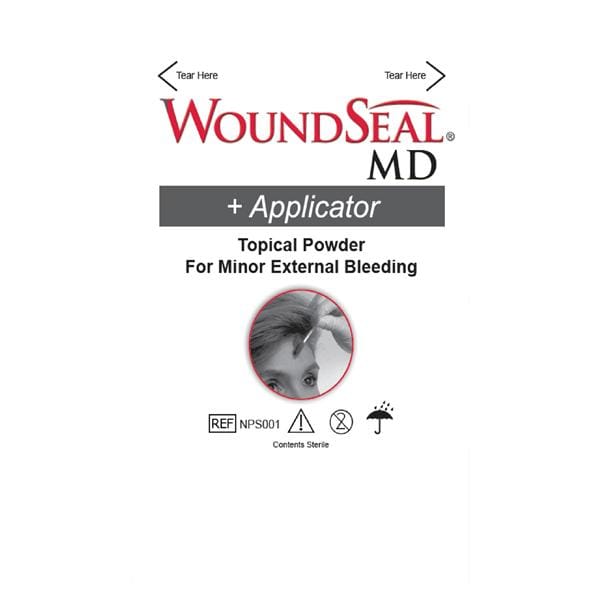 WoundSeal MD Hydrphlc Plmr Pot-Frt Topical Powder Strl NAdhs NAdhr Brn NAbs LF