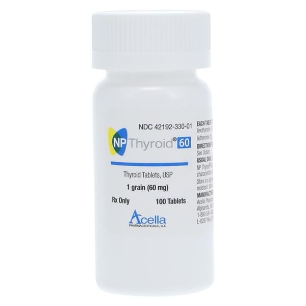 NP Thyroid Tablets 60mg Bottle 100/Bt