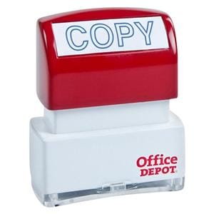 Office Depot Brand Pre-Inked Message Stamp "Copy" Blue Ea