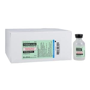 Potassium Chloride Injection 2mEq/mL 60mEq MDV 30mL 25/Bx