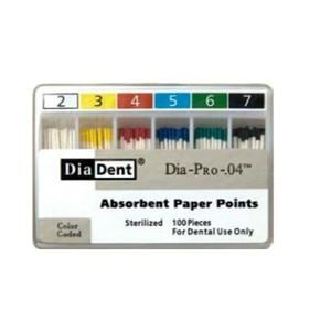 Dia-Pro W Absorbent Points Yellow 100/Bx
