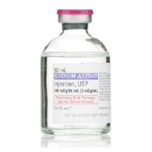 Sodium Acetate Injection 2mEq/mL Pharmacy Bulk Pack 50mL 25/Package