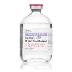 Sodium Acetate Injection 2mEq/mL Pharmacy Bulk Pack 100mL 25/Bx