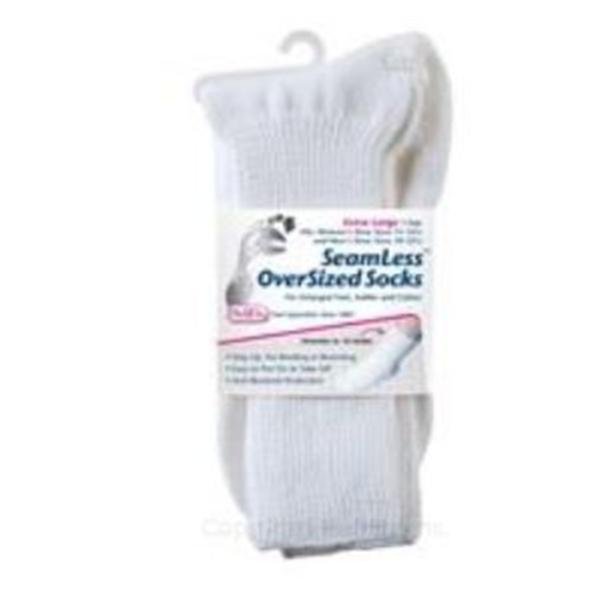 Oversized Socks X-Large White Unisex 1/Pr