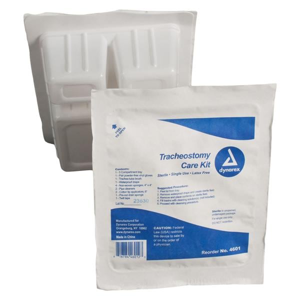 Tracheostomy Care Tray Vinyl Gloves/Cleaning Brush