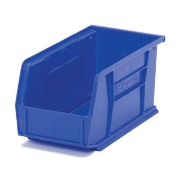 Organizer Bin Royal Blue Heavy Duty Polymer With Label Slot 4-1/8x10-7/8x4" Ea