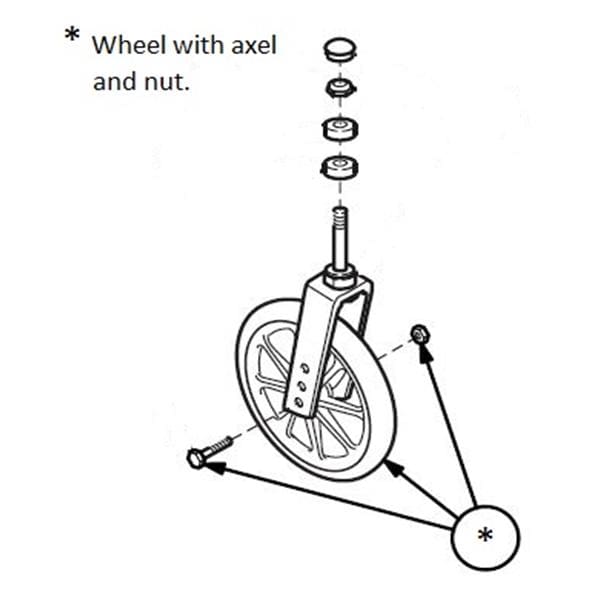 Replacement Wheel For Wheelchair Ea