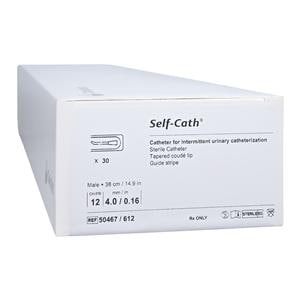 Self-Cath Intermittent Catheter Coude Tapered Tip Silicone 12Fr