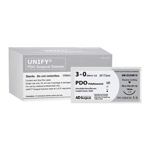 Unify Suture 3-0 30" Polydioxanone Monofilament FS-2 Violet 12/Bx