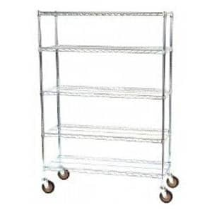 Mobile Shelving Unit 48x18x69" 5" Caster/4 Swivel/2 w/Brakes