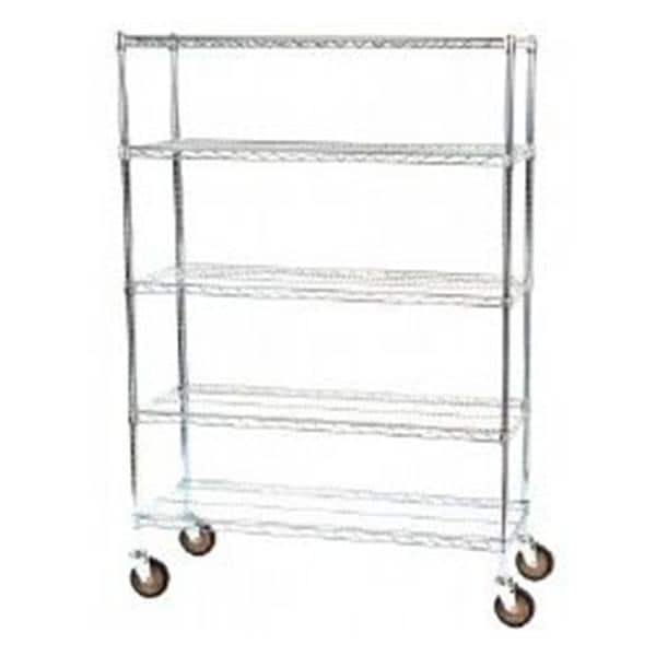 Mobile Shelving Unit 48x18x69" 5" Caster/4 Swivel/2 w/Brakes