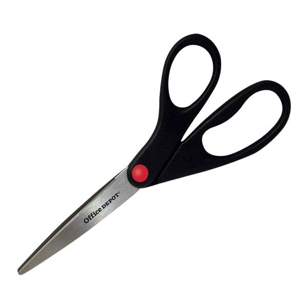 Office Depot Brand Scissors 8" Straight Black Ea