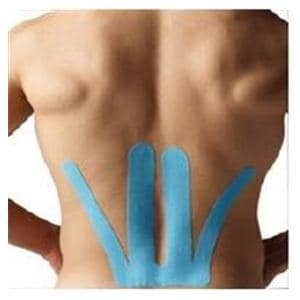 SpiderTech Kinesiology Tape 100% Cotton/Poly Acrylic Pre Cut Blue NS 5/Bx