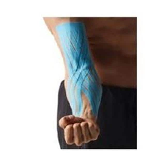 SpiderTech Kinesiology Tape 100% Cotton/Poly Acrylic Pre Cut Blue NS 10/Bx