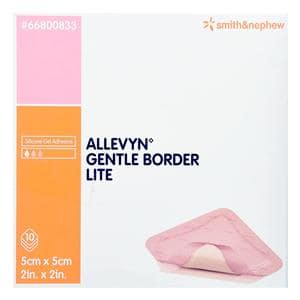 Allevyn Gentle Border Lite Foam Wound Dressing 2x2" Sterile Adhr Adhs Pnk Abs