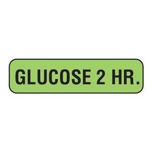 Label Glucose 2 hr Fluorescent Green 5/16x1-1/4" 500/Rl