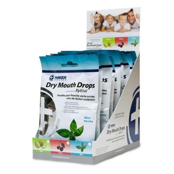 Miradent Dry Mouth Drops Mint Xylitol 12/Bx