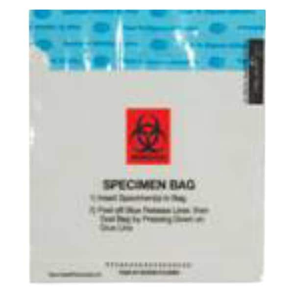 Speci-Gard Specimen Transport Bag Clear Press & Close W/ 2-Wall/ Pocket 2000/Ca