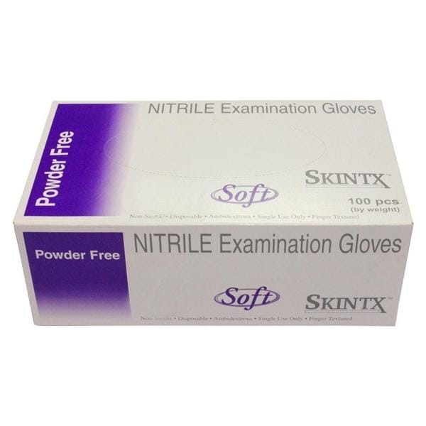 SkinTX Soft Nitrile Exam Gloves X-Large Blue Non-Sterile