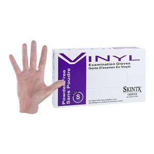 SkinTX Vinyl Exam Gloves Small White Non-Sterile, 10 BX/CA