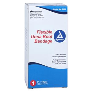 Unna Boot Bandage Zinc Oxide 4"x10yd White Non-Sterile 1/Ea, 12 EA/CA