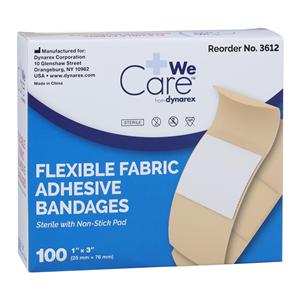 Adhesive Bandage Fabric 1x3" Tan Sterile 100/Bx