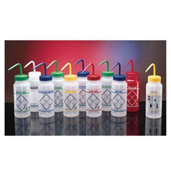 Wash Bottle Labeled/ Empty Assorted Colors 16oz 6/Pk