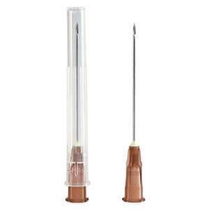 Hypodermic Needle 19gx1" Brown Conventional 100/Bx