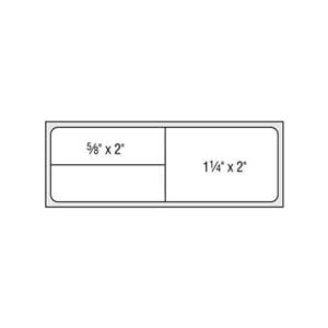 Label White Multi-Thermal 1-1/4x4" 2500/Rl