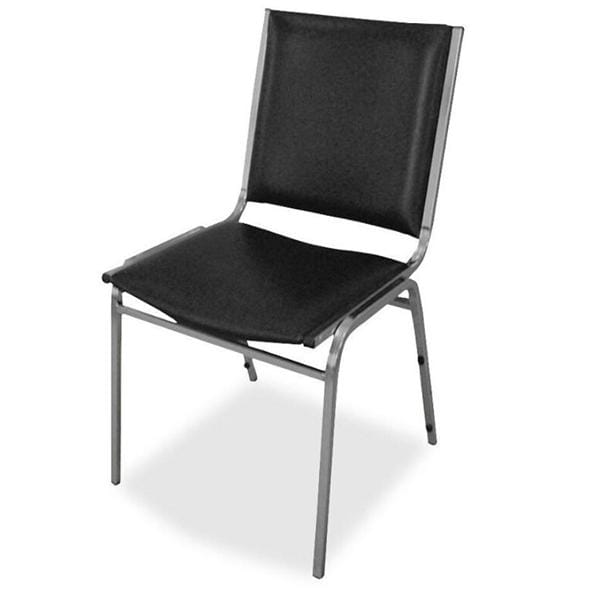 Lorell Padded Armless Stacking Chairs Black 4/Carton 4/Cr