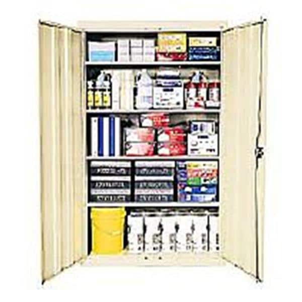 Sandusky Jumbo Steel Storage Cabinet 72 in x 46 in x 24 in Putty Ea