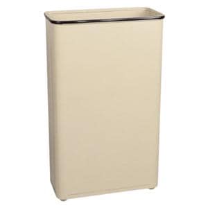 Can Trash Pwd Ct Stl 24gal No Lid Almond Rectangle/Raised Bottom 3/Package 3/Pk