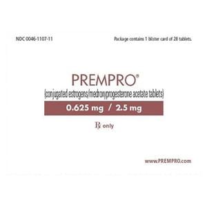 Prempro Tablets 0.625mg/2.5mg Blister Pack 28/Package Each