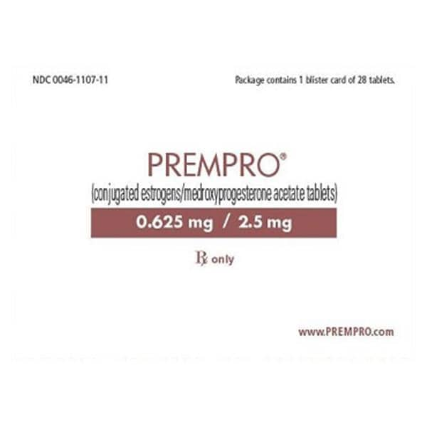 Prempro Tablets 0.625mg/2.5mg Blister Pack 28/Package Each