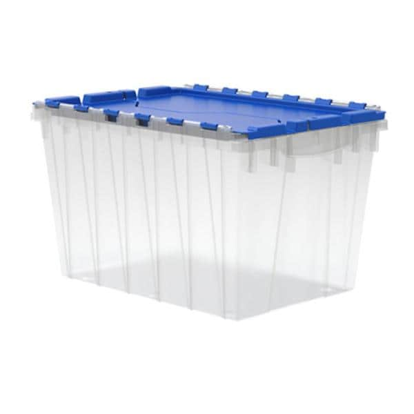 Box Keep Plastic 12Gal Clear/Blue 6/Cr 6/Cr