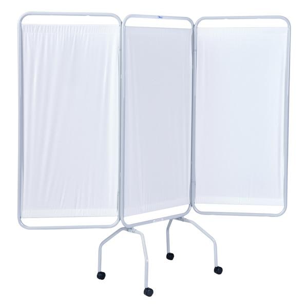 Privacy Screen Steel 3 Panel White Ea