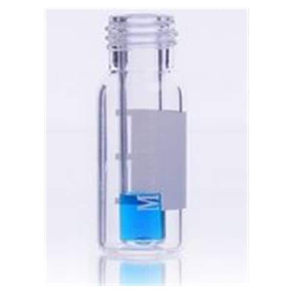 Sample Vial Borosilicate Glass Clear 9mm 400uL 100/Pk