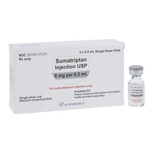 Sumatriptan Injection 6mg SDV 0.5mL 5/Package