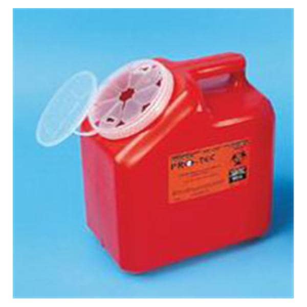 Sharps Container 2gal Rd/Trnslcnt 8-1/2x5-1/2x11" Ovrsz Ndl Rmvl Prt Lk Cp PP Ea, 24 EA/CA