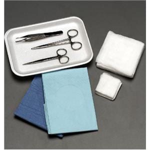 Laceration Tray Gauze/OR Scissors S/S