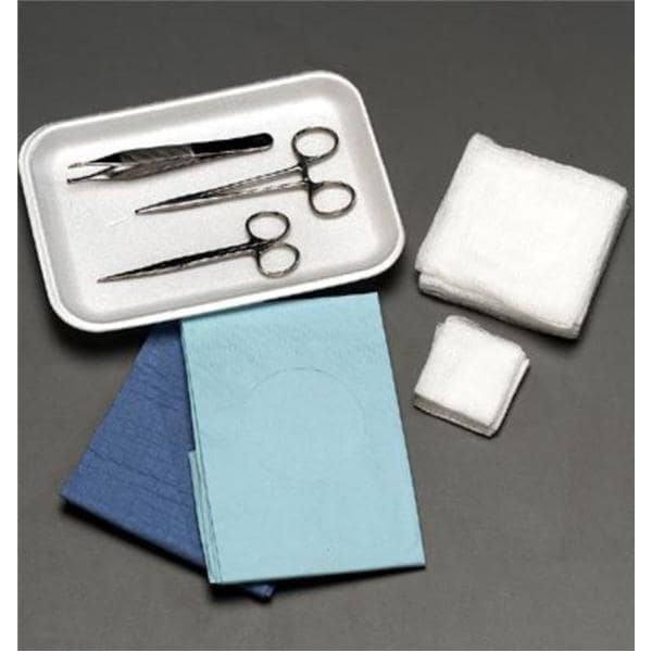 Laceration Tray Gauze/OR Scissors S/S