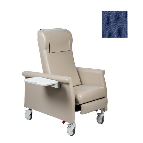 Elite CareCliner Clinical Recliner Vinyl 350lb Capacity Sapphire Ea