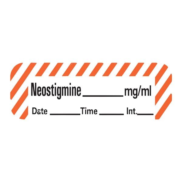 Label Neostigmine 1.5x.5 Strp White/Red 600/Rl 600/Rl