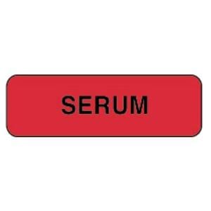 Label Serum Adhsive 1-1/4x3/8" Fl Red 1000/Rl