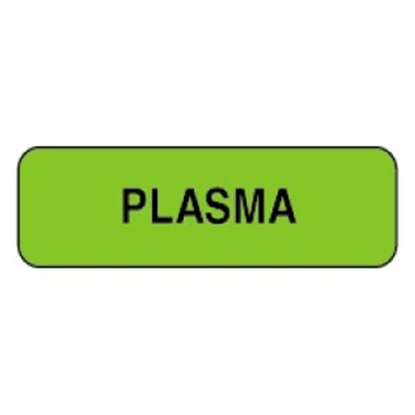 Label Plasma Adh 1-1/4x3/8" Fl Green 1000/Rl 1000/Rl