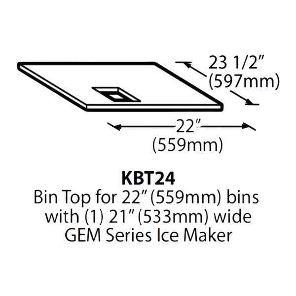 Adapter Kit For 22" Ice Machine Bin Ea